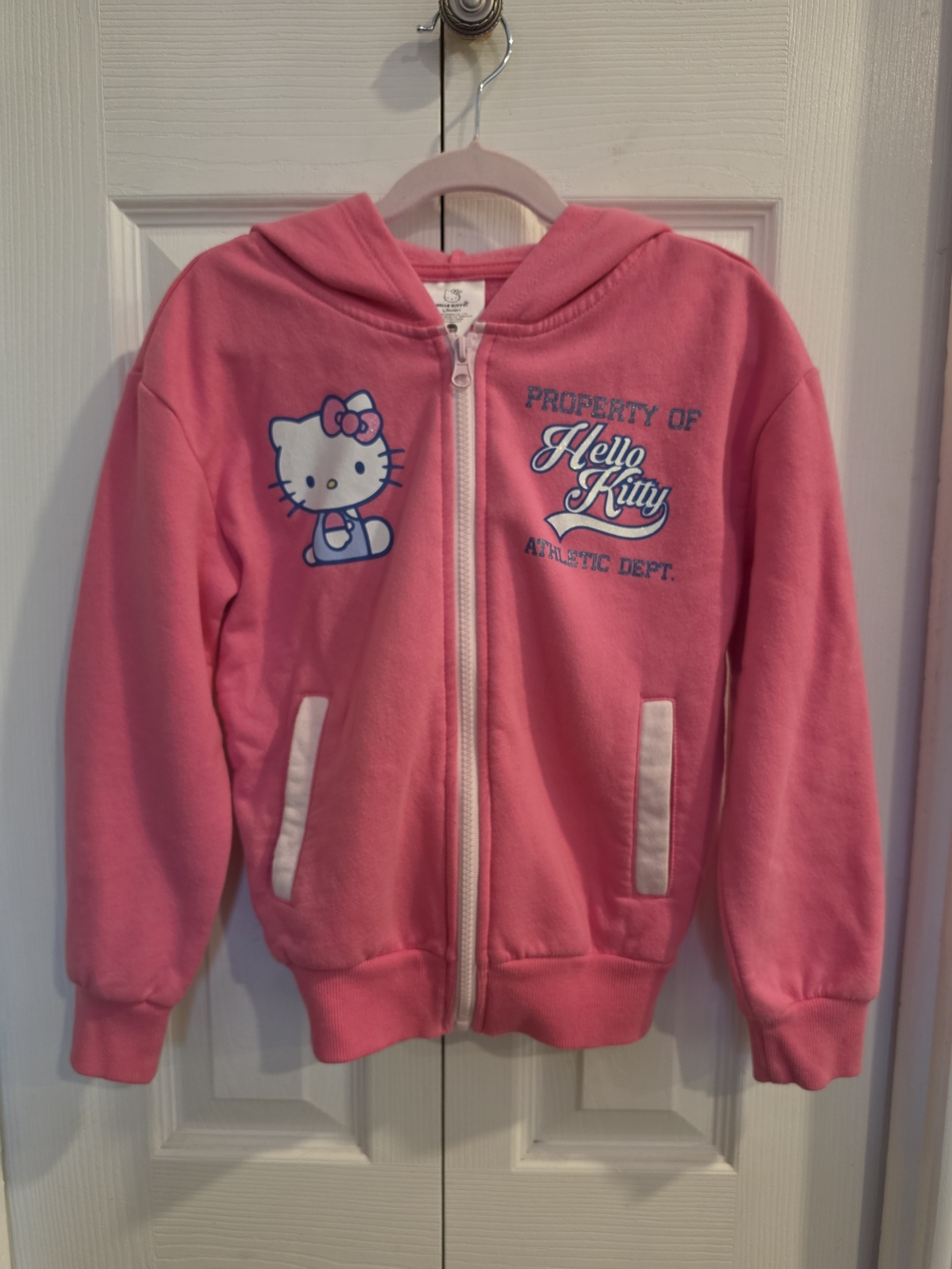 Hello Kitty Pink Zip-Up Hoodie with Graphic
